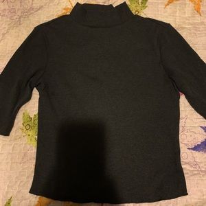 Zara mid sleeve mock neck top